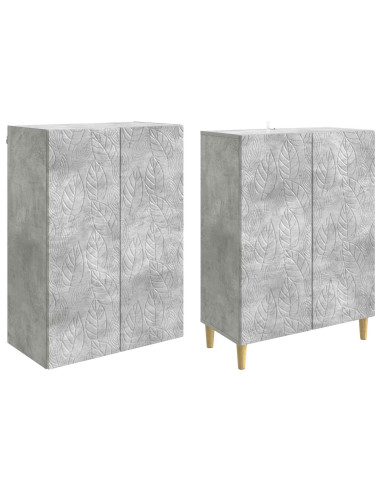 Set di armadi 2 pcs Grigio Cemento Legno ingegnerizzato