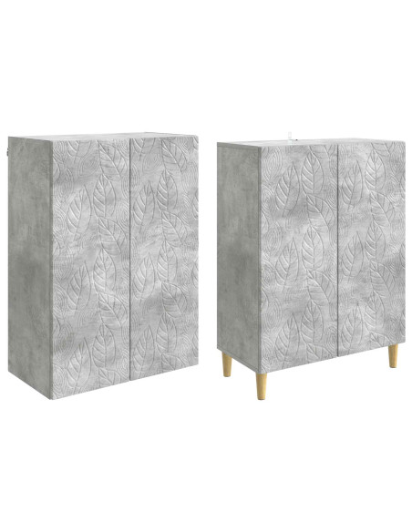Set di armadi 2 pcs Grigio Cemento Legno ingegnerizzato