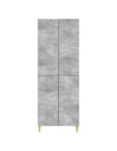 Set di armadi 2 pcs Grigio Cemento Legno ingegnerizzato