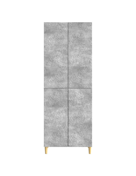 Set di armadi 2 pcs Grigio Cemento Legno ingegnerizzato