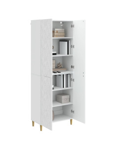 Set di armadi 2 pcs Bianco Lucido Legno ingegnerizzato 2