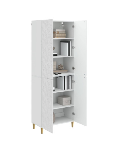 Set di armadi 2 pcs Bianco Lucido Legno ingegnerizzato