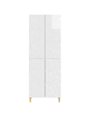 Set di armadi 2 pcs Bianco Lucido Legno ingegnerizzato