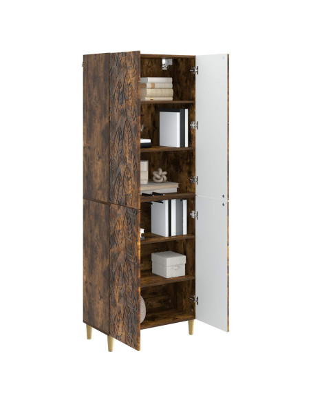 Set di armadi 2 pcs Rovere Fumo Legno ingegnerizzato