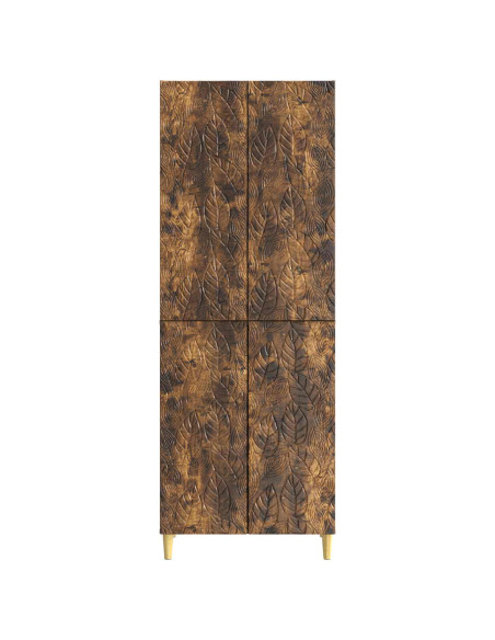 Set di armadi 2 pcs Rovere Fumo Legno ingegnerizzato