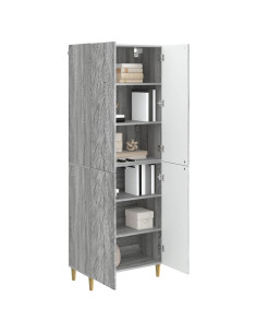 Set di armadi 2 pcs Sonoma grigio Legno ingegnerizzato 2