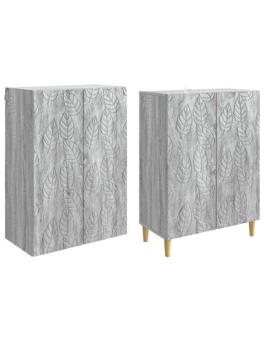 Set di armadi 2 pcs Sonoma grigio Legno ingegnerizzato