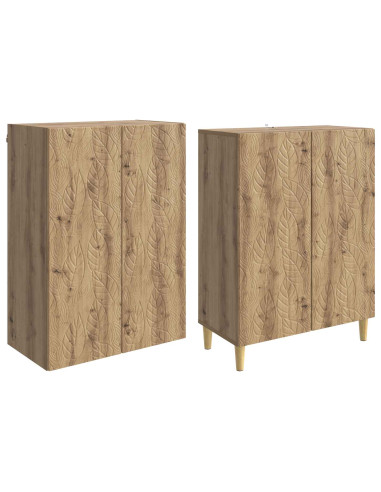 Set di armadi 2 pcs Rovere Artigianale Legno ingegnerizzato