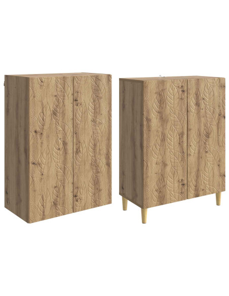 Set di armadi 2 pcs Rovere Artigianale Legno ingegnerizzato