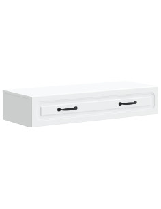 Tavolino da Parete Laterale Bianco 87,5 x 34,5 x 17 cm