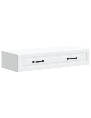 Tavolino da Parete Laterale Bianco 87,5 x 34,5 x 17 cm