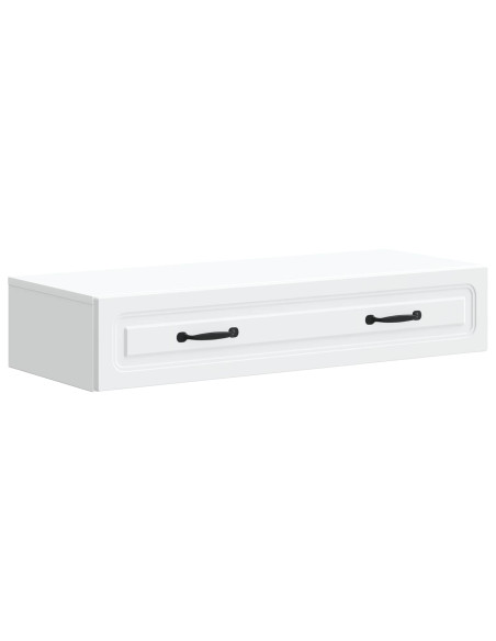 Tavolino da Parete Laterale Bianco 87,5 x 34,5 x 17 cm