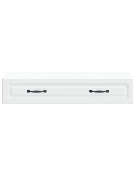 Tavolino da Parete Laterale Bianco 87,5 x 34,5 x 17 cm