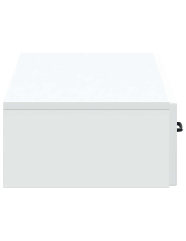 Tavolino da Parete Laterale Bianco 87,5 x 34,5 x 17 cm
