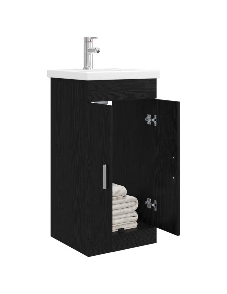 Mobile da bagno con lavabo Rovere Nero 42 x 40 x 84,5 cm
