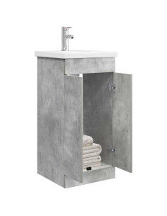 Mobile da bagno con lavabo Grigio Cemento 42 x 40 x 84,5 cm 2