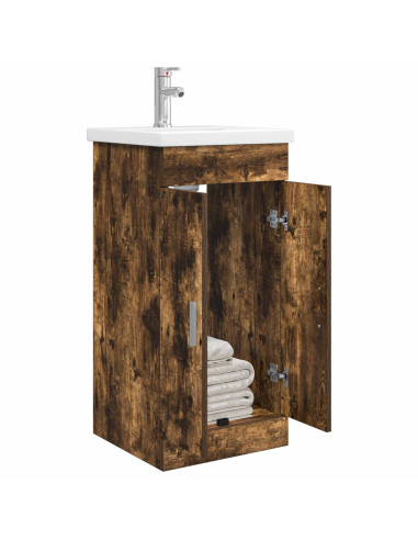 Mobile da bagno con lavabo Rovere Fumo 42 x 40 x 84,5 cm