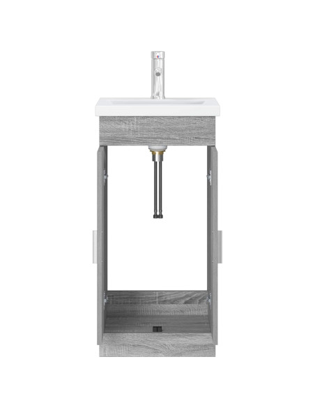 Mobile da bagno con lavabo Sonoma grigio 42 x 40 x 84,5 cm
