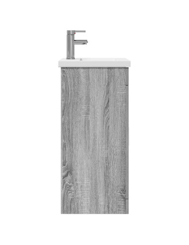 Mobile da bagno con lavabo Sonoma grigio 42 x 40 x 84,5 cm