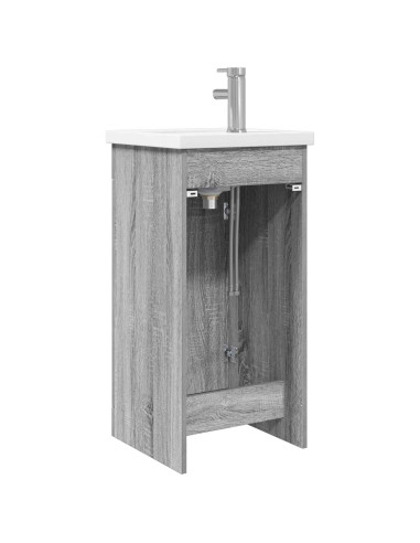 Mobile da bagno con lavabo Sonoma grigio 42 x 40 x 84,5 cm