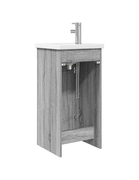 Mobile da bagno con lavabo Sonoma grigio 42 x 40 x 84,5 cm