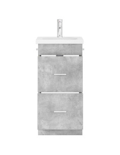 Mobile da bagno con lavabo Grigio Cemento 42 x 40 x 84,5 cm 2