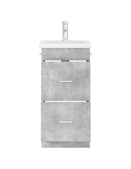 Mobile da bagno con lavabo Grigio Cemento 42 x 40 x 84,5 cm