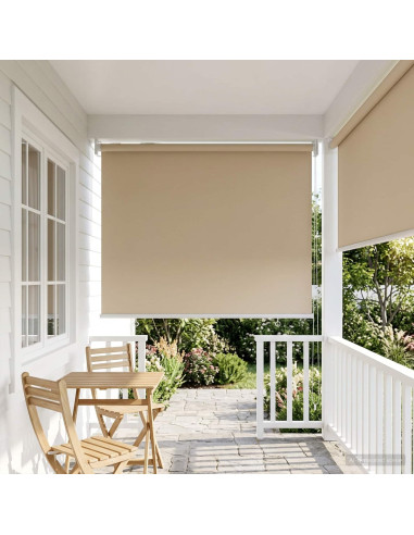 Voletta a rullo con protezione UV Beige 100 x 140 cm Poliestere