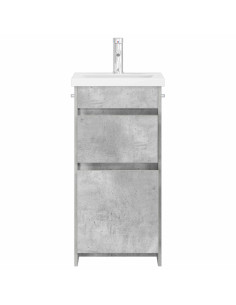 Mobile da bagno con lavabo Grigio Cemento 42 x 40 x 84,5 cm 2