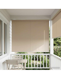 Voletta a rullo con protezione UV Beige 200 x 140 cm Poliestere