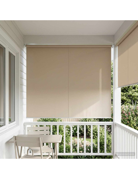 Voletta a rullo con protezione UV Beige 200 x 140 cm Poliestere