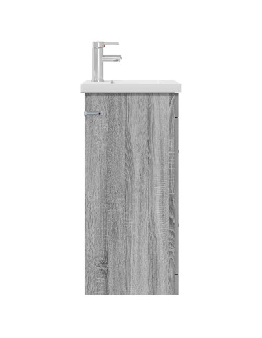 Mobile da bagno con lavabo Sonoma grigio 42 x 40 x 84,5 cm