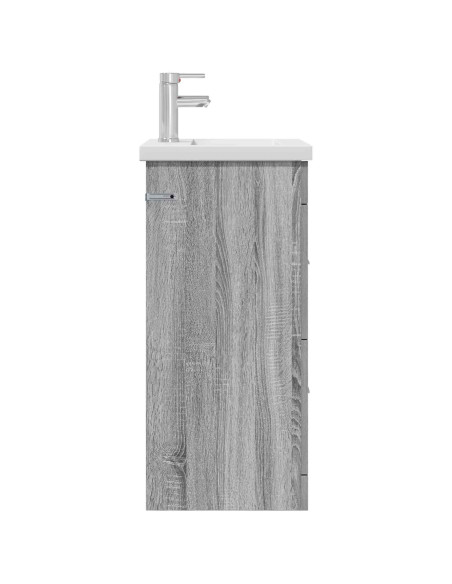 Mobile da bagno con lavabo Sonoma grigio 42 x 40 x 84,5 cm