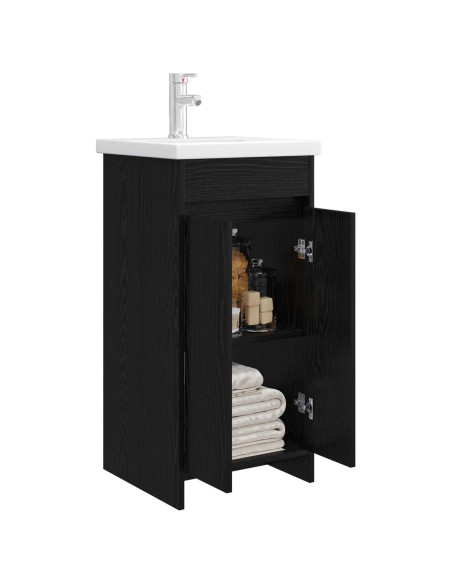 Mobile da bagno con lavabo Rovere Nero 42 x 40 x 84,5 cm