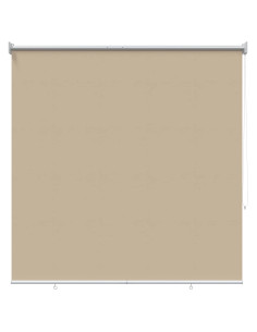 Voletta a rullo con protezione UV Beige 120 x 140 cm Poliestere 2
