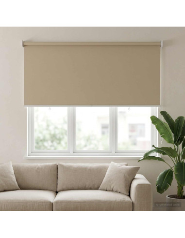Voletta a rullo con protezione UV Beige 120 x 140 cm Poliestere
