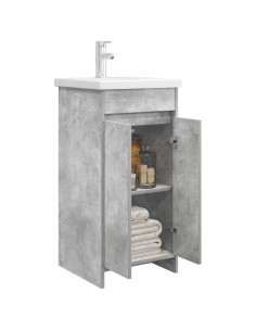 Mobile da bagno con lavabo Grigio Cemento 42 x 40 x 84,5 cm 2