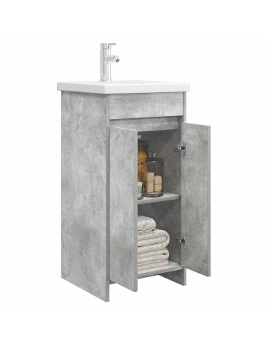 Mobile da bagno con lavabo Grigio Cemento 42 x 40 x 84,5 cm