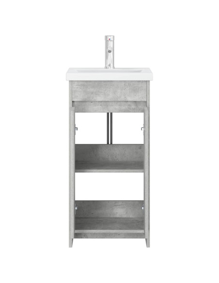 Mobile da bagno con lavabo Grigio Cemento 42 x 40 x 84,5 cm