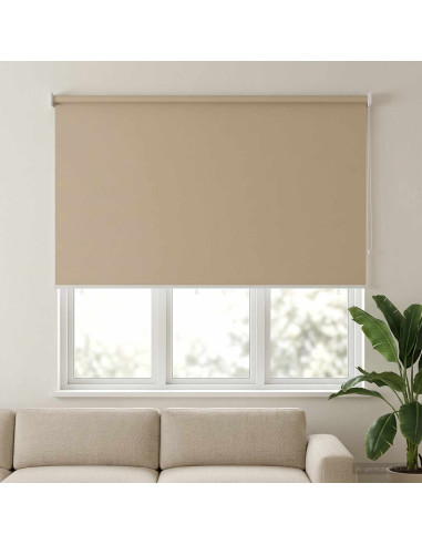 Voletta a rullo con protezione UV Beige 160 x 140 cm Poliestere