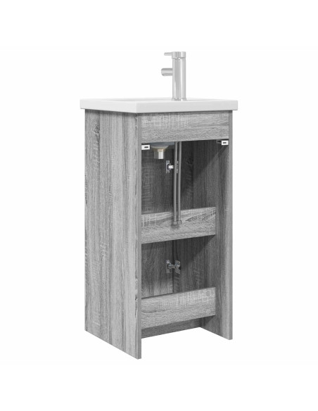 Mobile da bagno con lavabo Sonoma grigio 42 x 40 x 84,5 cm
