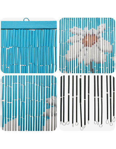 Tenda per Porta Antinsetti multicolore 200 x 90 cm Bambù