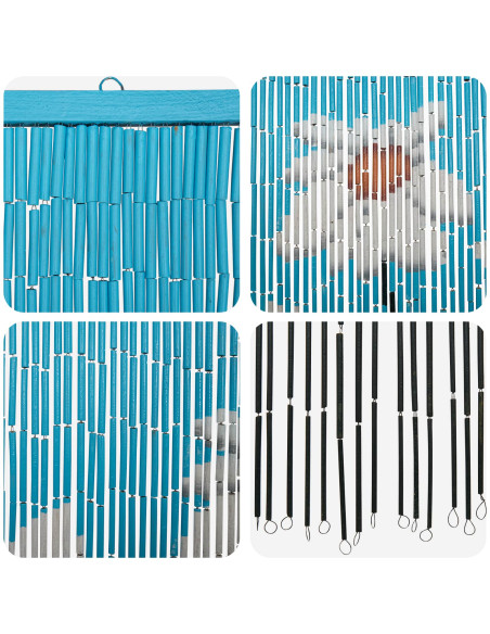Tenda per Porta Antinsetti multicolore 200 x 100 cm Bambù
