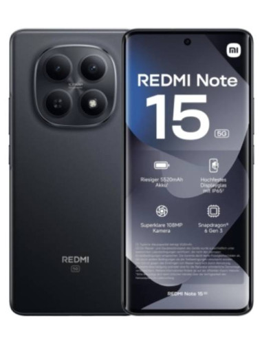 SM XIAOMI REDMI NOTE 15 5G BLACK 6,77 8+256GB MIDNIGHT BLACK