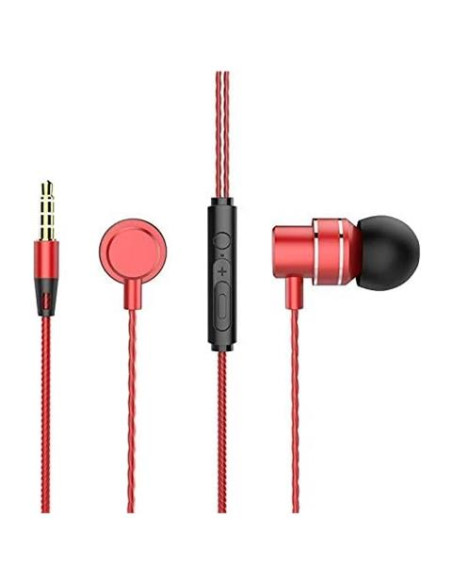 AURICOLARI CON MICROFONO LENOVO METAL EARBUDS RED