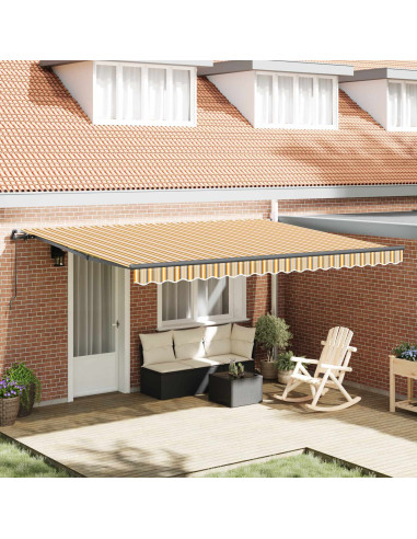 Tenda Retrattile Multicolore 450 × 350 cm Poliestere e Acciaio