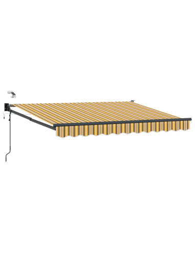 Tettuccio Elettrico Retrattile Giallo e Grigio 2,5 x 2 m