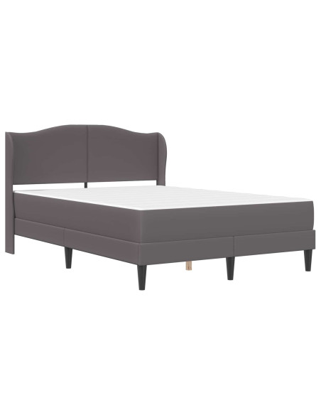 Struttura del letto con testiera Grigio 140 x 190 cm Similpelle