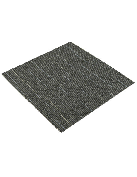 Piastrella per Tappeto Verde Striato Chiaro 50 x 50 cm 4 pcs