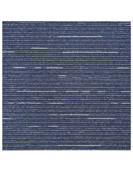 Piastrella per Tappeto Strisce Blu 50 x 50 cm 4 pcs PP e Bitume